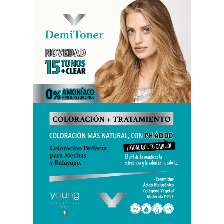 DemiToner coloración Acida 100ml YoungPeluqueríaYOUNG