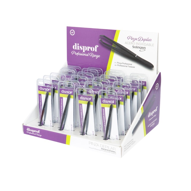 Pinza Depilar Negra Punta Cangrejo 9 cm DisprofUtensilios