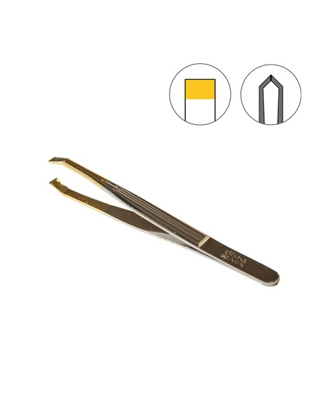 Pinza Depilar Punta Oro Estrecha 9 cm DisprofUtensilios