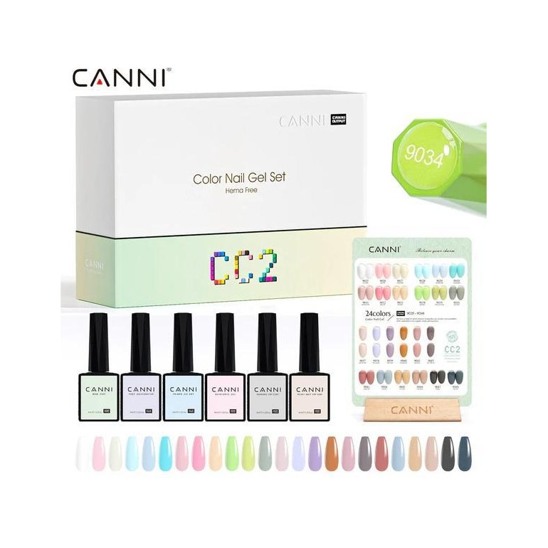 Kit 30 Esmaltes CC2 Hema Tpo Free CanniEsmaltes Permanentes Uñas