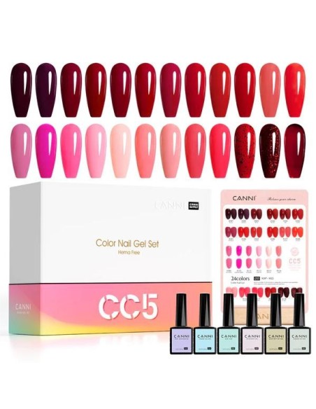 Kit 30 Esmaltes CC5 Hema Tpo CanniEsmaltes Permanentes UñasCANNI