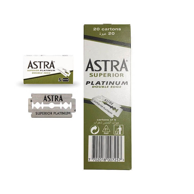Cuchillas Astra Superior Platinum 20 x 5 cuchillasCuchillas - Navajas - TijerasTodoBelleza.pro