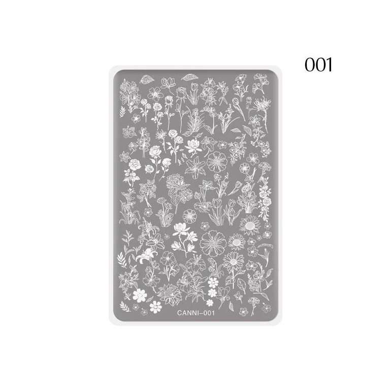 Placa Stamping Nails Art Canni