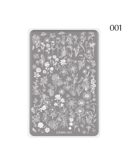 Placa Stamping Nails Art Canni