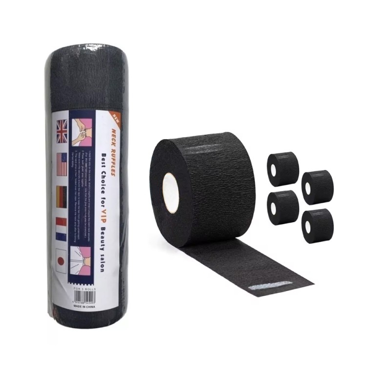 Papel Cuello Negro 5 Rollos x 100 ServiciosDesechables