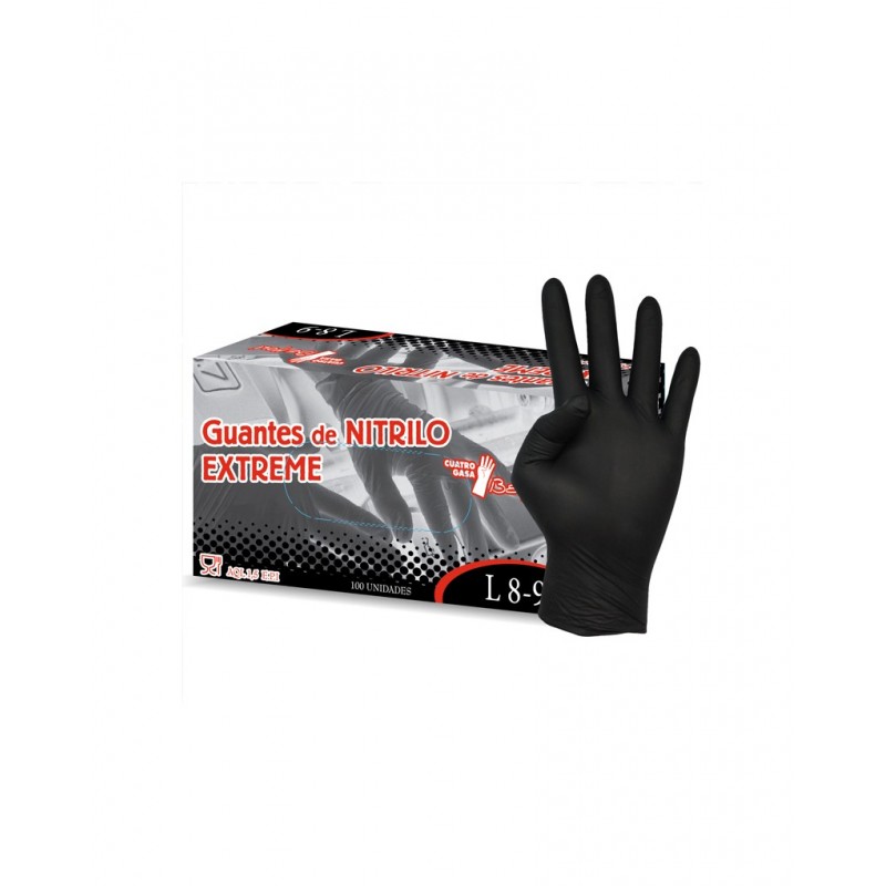 GUANTES NITRILO NEGRO EXTREM 100 und