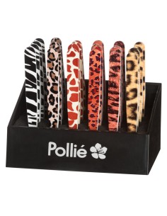 EXPOSITOR 24 PINZAS OBLICUAS ESTAMPADO ANIMAL