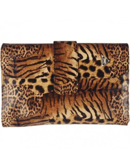 Manta con 32 Pinceles de Maquillaje Leopardo Ag