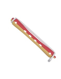 Bigudis Largo de Plástico Amarillo/Rojo 12 Uni. Eurostil