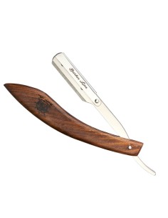 Navaja de Afeitado Acero Inox Barber Line Mango Madera...