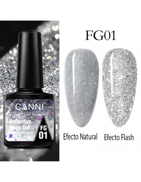 Esmalte Permanente Reflective Disco Gel 7.3 ml Canni