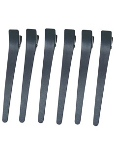 Pinzas Plástico Negras 6 Unidades Eurostil